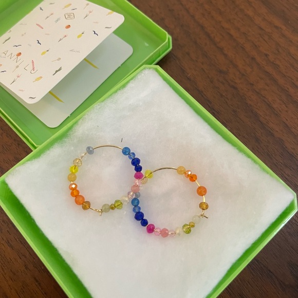 NIB Anni Lu Bead Detail Hoop Earrings - Picture 6 of 6